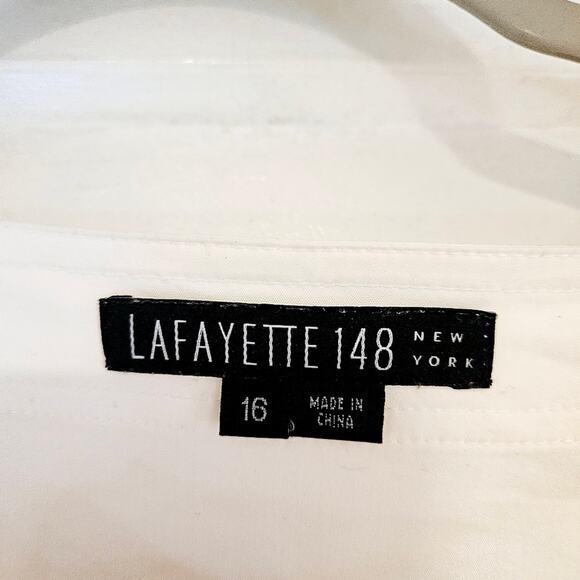Lafayette 148 Button Down Boat Neck Top - Picture 3 of 6